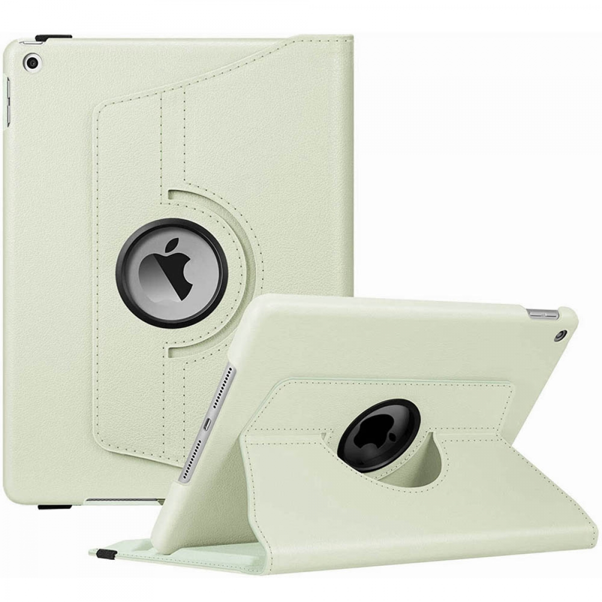 Synthetic CASEONLINE Drehbar Leather, Tablethülle Cover 360 für Full Apple Weiß