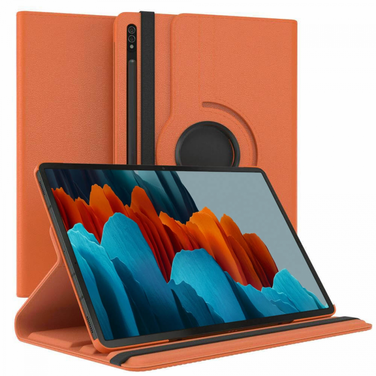 CASEONLINE 360 Drehbar Tablethülle Full Cover für Samsung Kunstleder ...