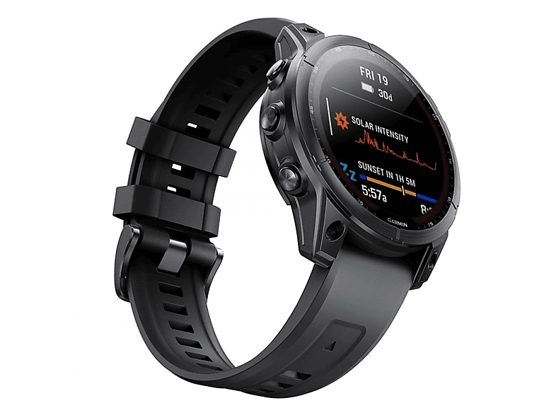 CASEONLINE Silikon, Smartband, Garmin, Fenix Schwarz 7X