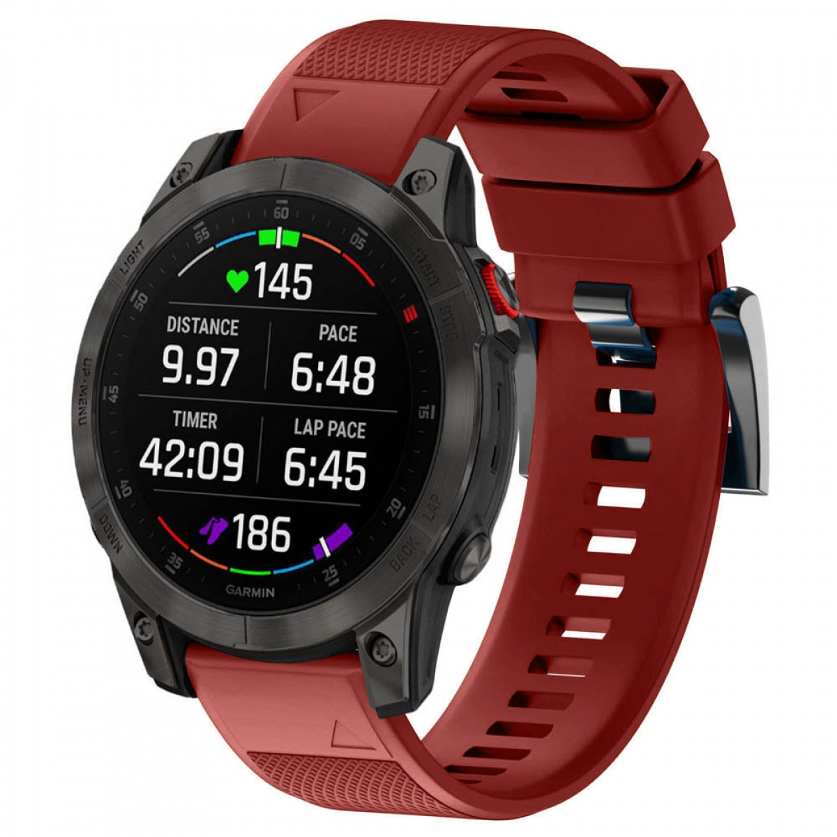 CASEONLINE Silikon, Smartband, Garmin, 2, Rot Epix