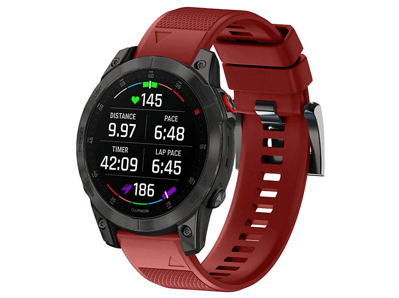 CASEONLINE Silikon, Smartband, Garmin, Epix Rot 2