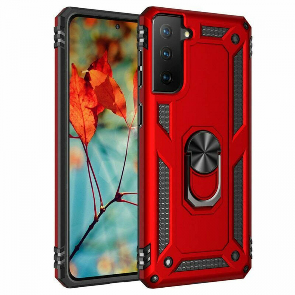 S22 Plus, Galaxy CASEONLINE Backcover, Sergeant, Rot Samsung,