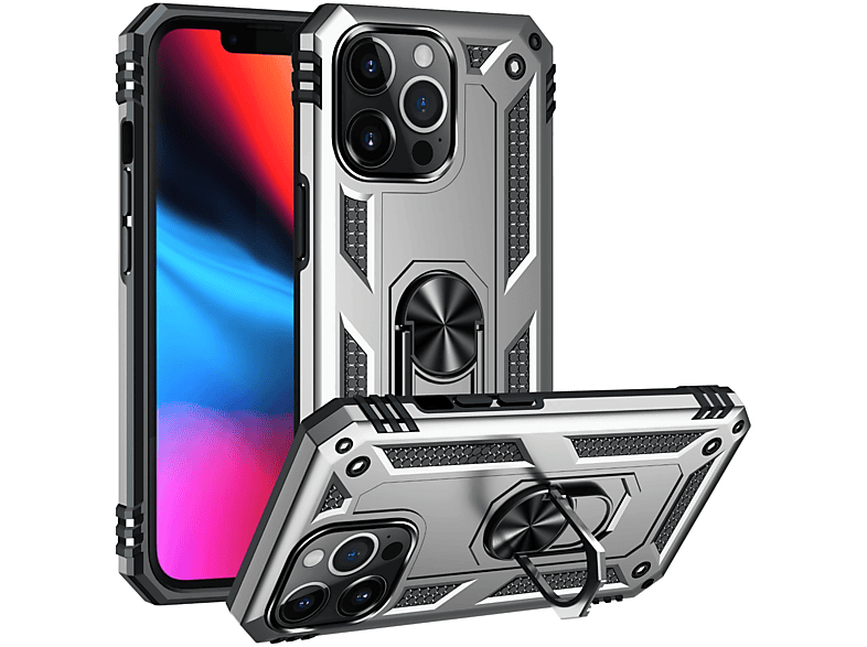CASEONLINE Sergeant, Backcover, Apple, iPhone 13 Pro Max, Silber
