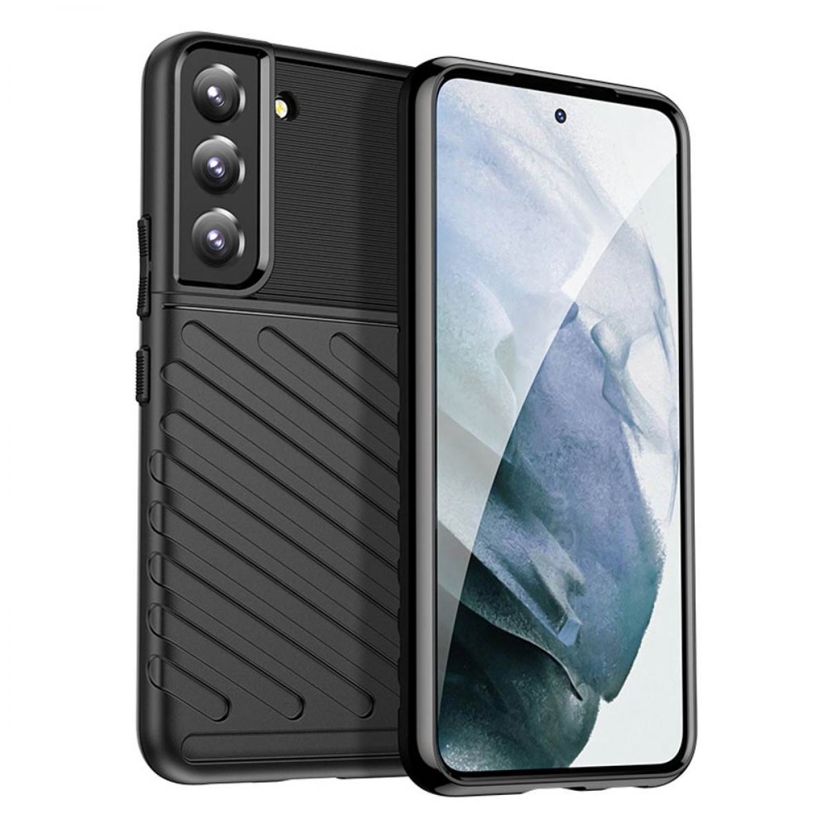 CASEONLINE Thunder, Plus, S23 Backcover, Galaxy Schwarz Samsung