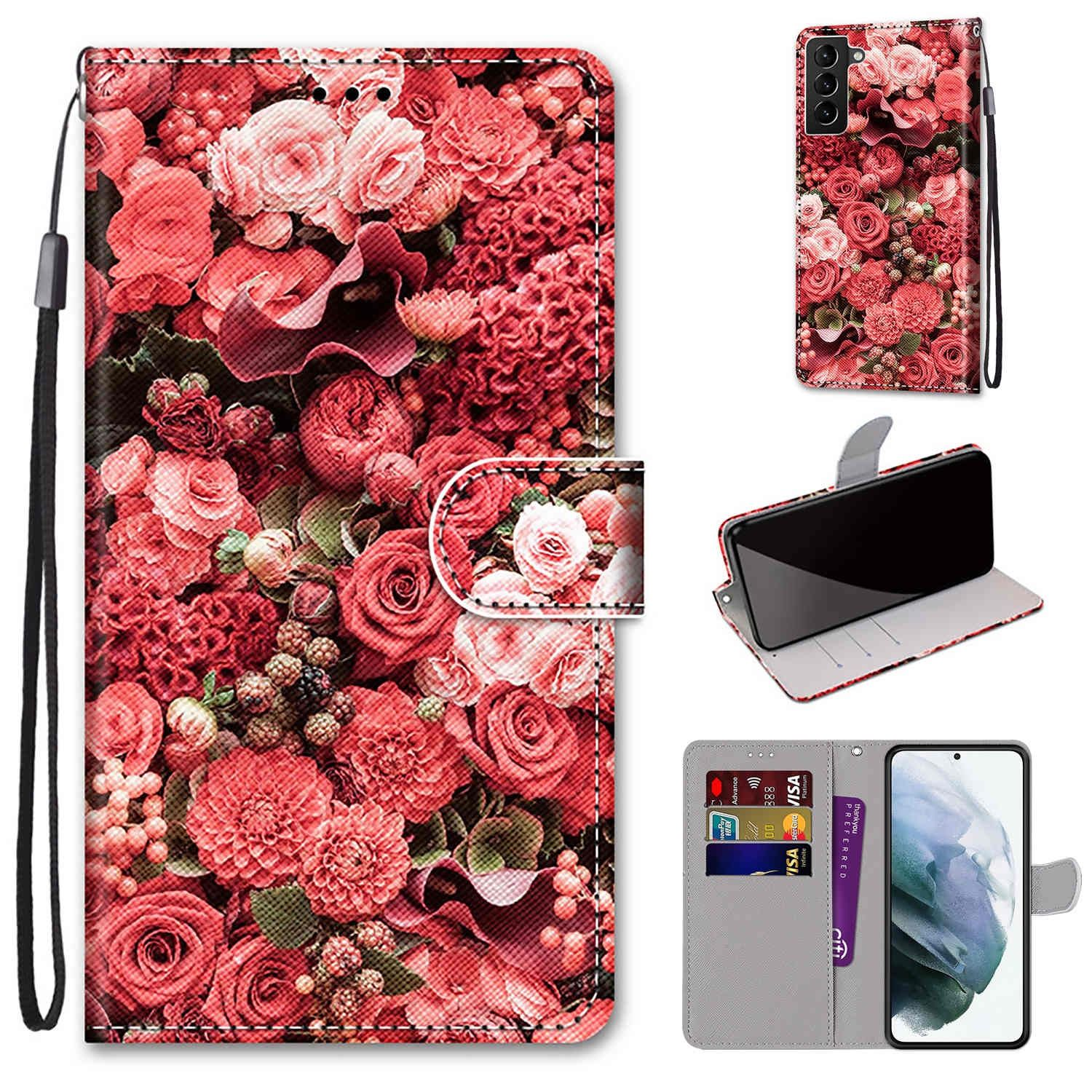 KÖNIG DESIGN Book Case, Bookcover, Samsung, Rosengarten Rosa Plus 5G, S22 Galaxy