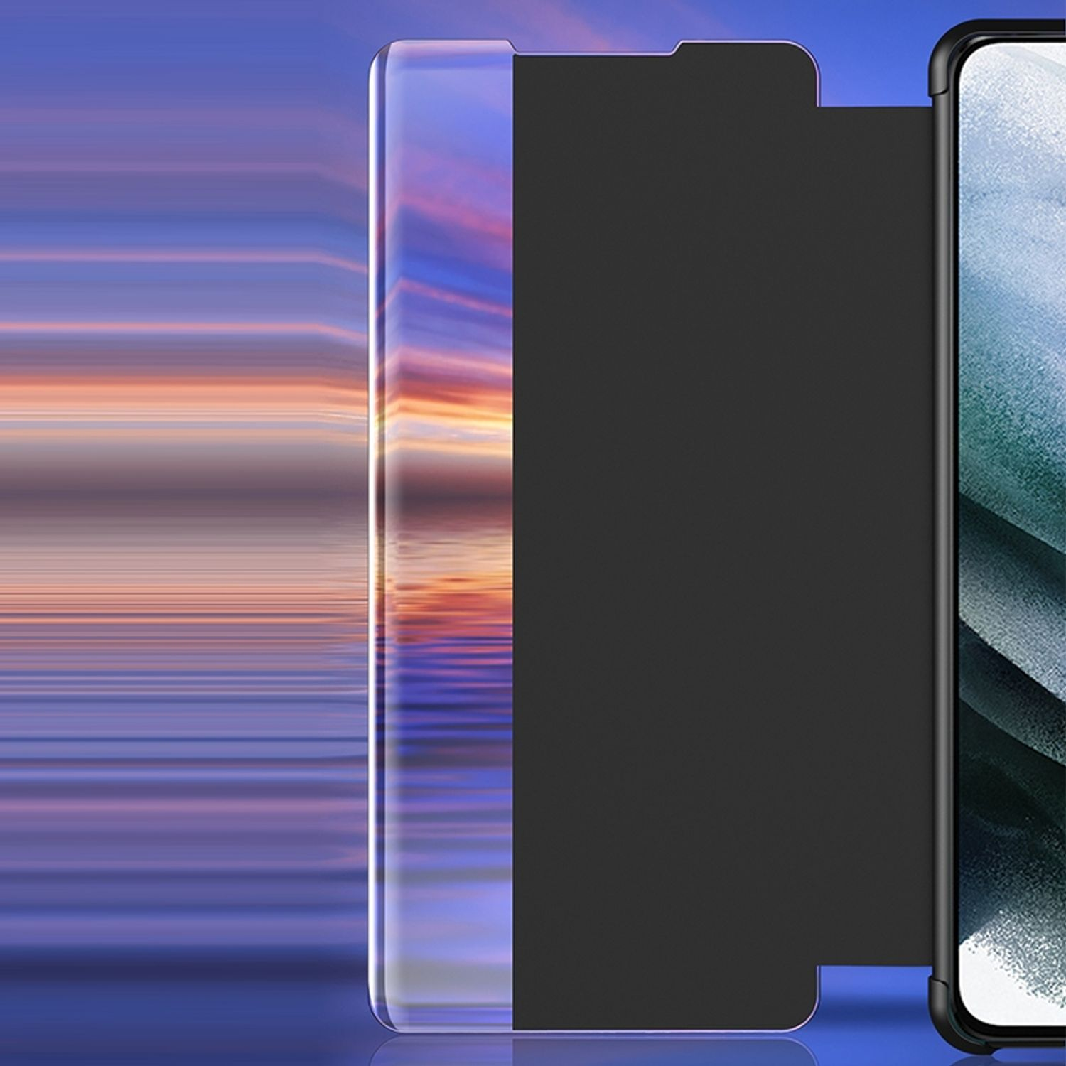 KÖNIG DESIGN Book Samsung, Blau Ultra Case, S22 Galaxy Bookcover, 5G
