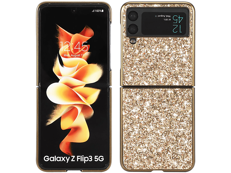Samsung, Backcover, DESIGN Galaxy Z KÖNIG Gold 5G, Case, Flip3