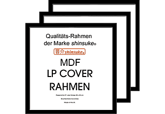 LP Plattencover Rahmen - 3er-Set MDF innen 31,5x31,5 schwarz