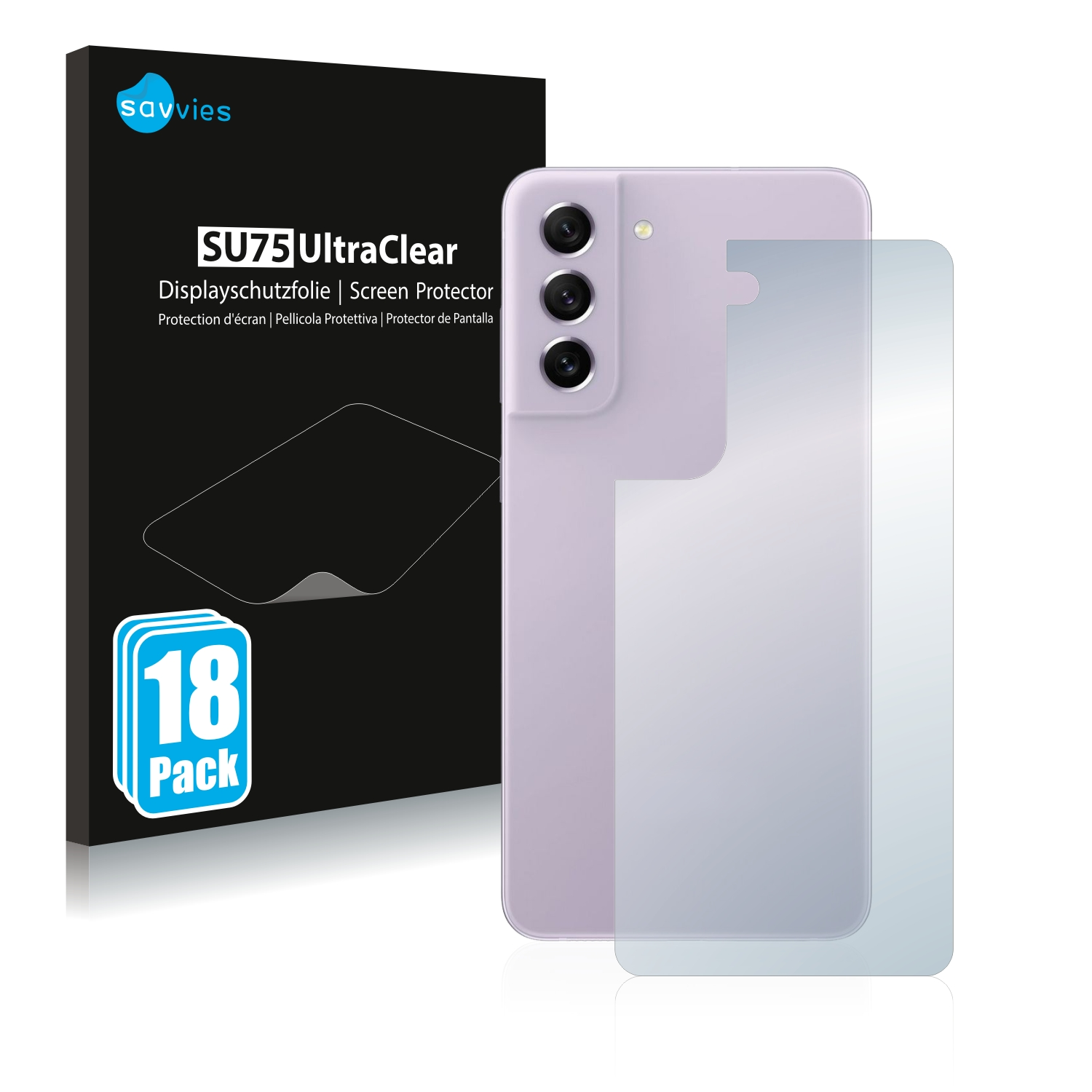 SAVVIES 18x klare Schutzfolie(für S21 Galaxy FE 5G) Samsung