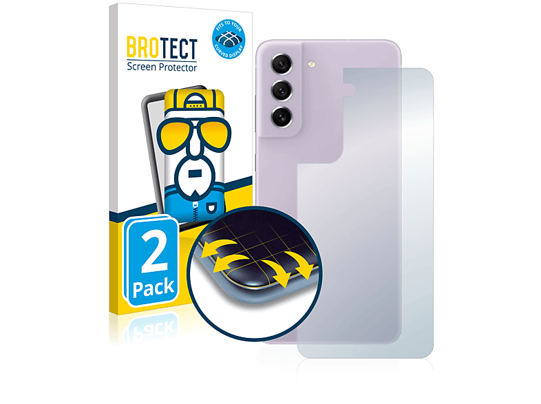 BROTECT 2x Flex Samsung Curved FE Galaxy 5G) S21 Full-Cover 3D Schutzfolie(für