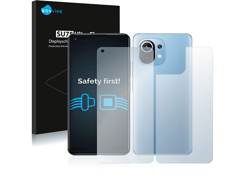 SAVVIES 18x klare Schutzfolie(für Xiaomi Mi 11 Lite)