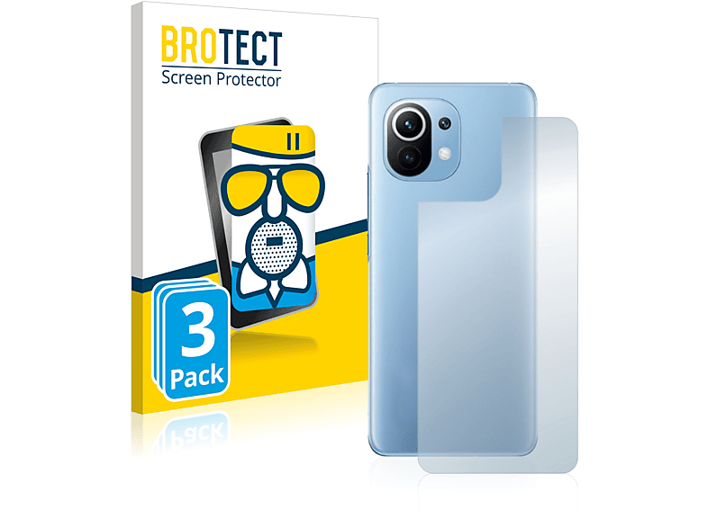BROTECT 3x Airglass matte 5G) Xiaomi Mi Lite Schutzfolie(für 11