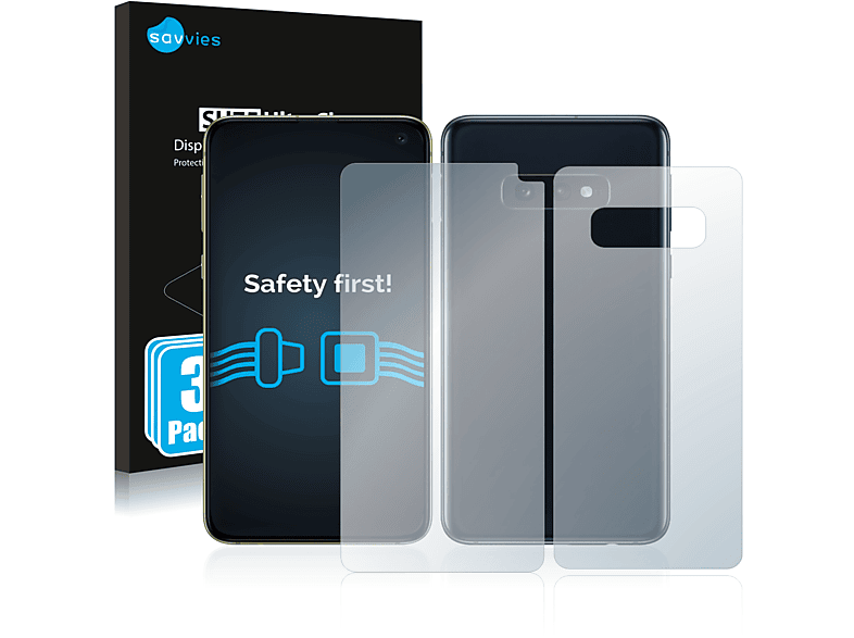 SAVVIES 6x klare Schutzfolie(für Samsung Galaxy S10e)