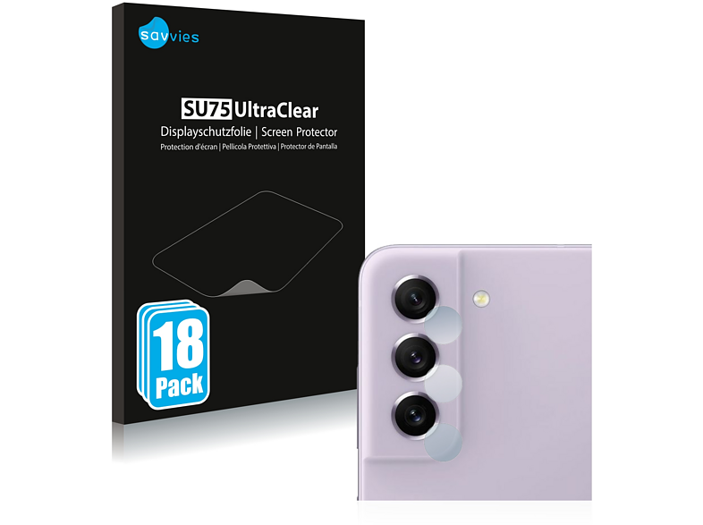 SAVVIES 18x klare Schutzfolie(für Samsung Galaxy S21 FE 5G) | Displayschutzfolien & Gläser