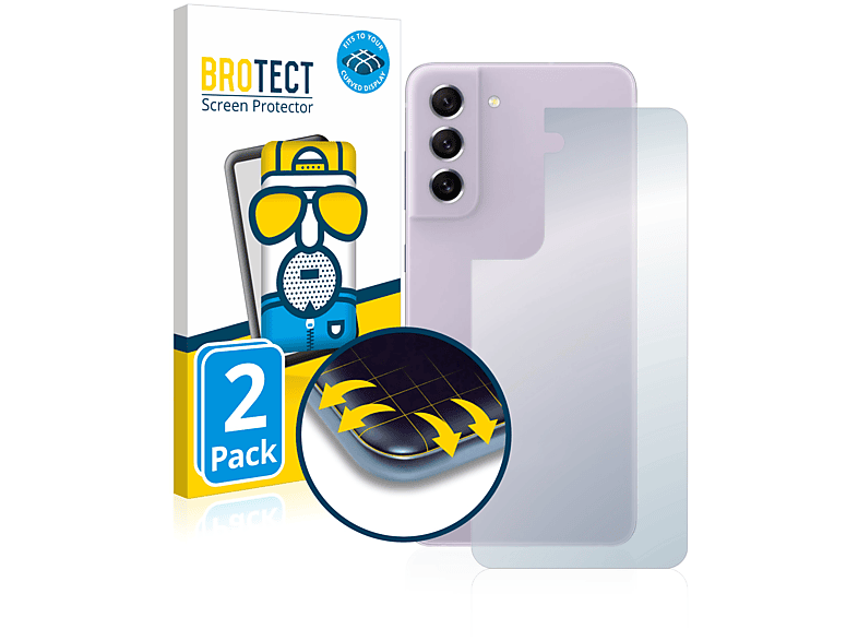 BROTECT 2x Flex matt Full-Cover 3D Galaxy FE S21 Schutzfolie(für Samsung 5G) Curved