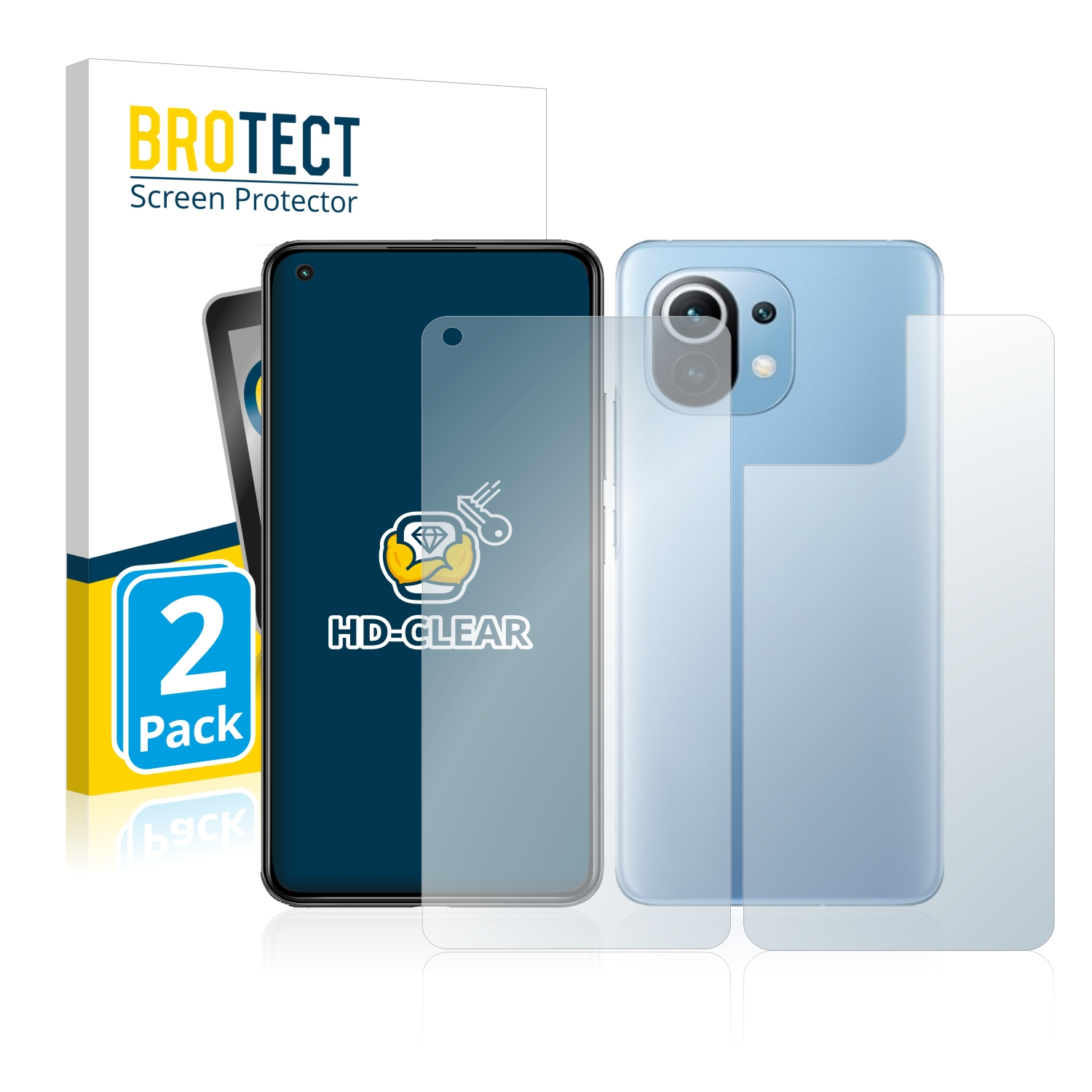 Mi Xiaomi 11 Lite) BROTECT klare Schutzfolie(für 2x