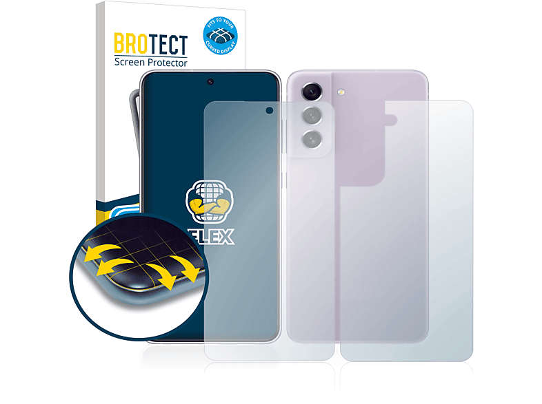 BROTECT 2x Flex Full-Cover 3D Samsung Galaxy Schutzfolie(für Curved FE S21 5G)