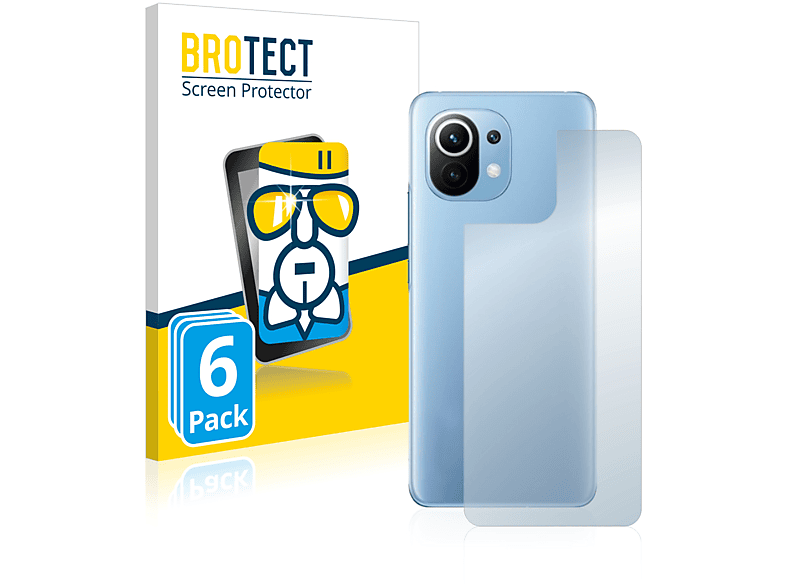 BROTECT 6x Airglass klare Schutzfolie(für Xiaomi Mi 11 Lite 5G)