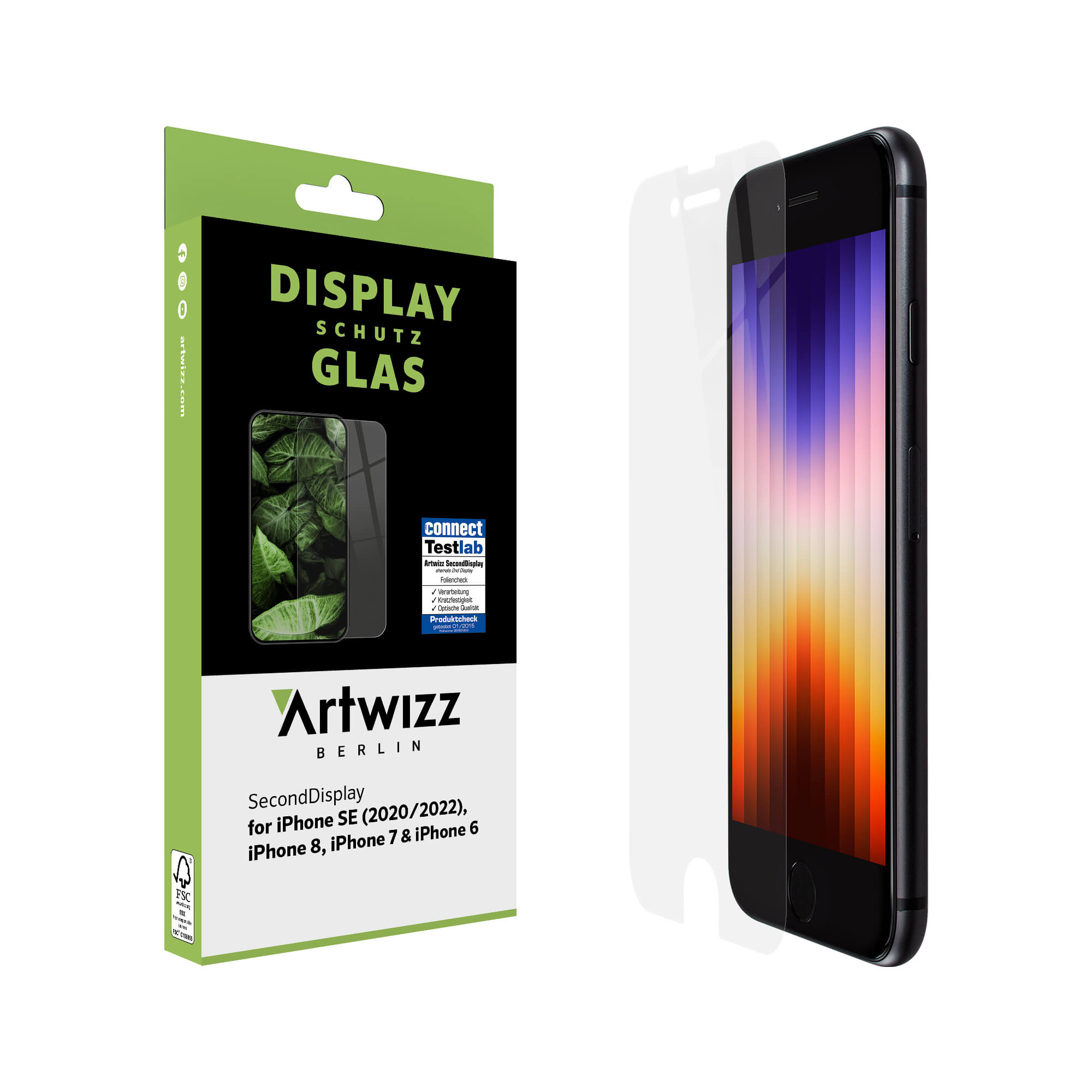 ARTWIZZ SecondDisplay Displayschutz(für 6) 7, 6S, iPhone Apple iPhone 8, iPhone (2022/2020), SE iPhone iPhone