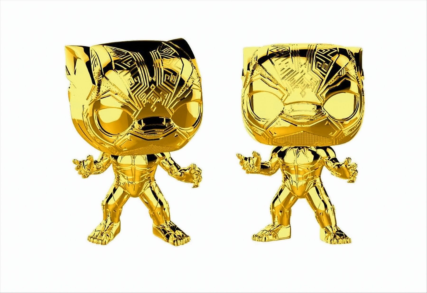 Panther (Gold Marvel Funko - Chrome) 9cm - Pop Studios Black