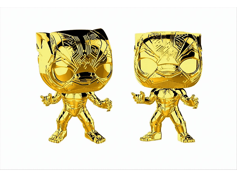 Funko Black - (Gold Chrome) 9cm Marvel Pop - Panther Studios