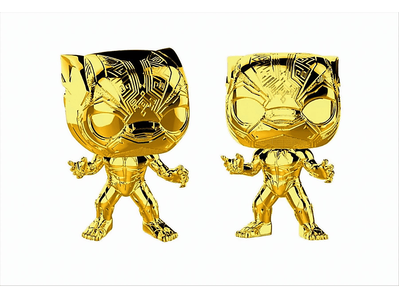 - Funko - 9cm Marvel Chrome) Black Panther (Gold Studios Pop