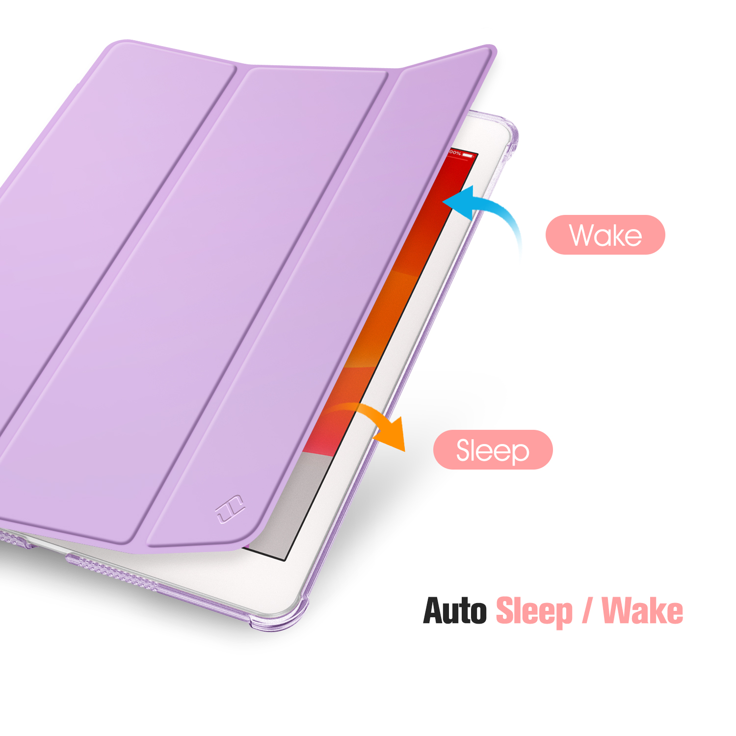 Lavendel für Kunststoff, FINTIE Bookcover Hülle iPad Polykarbonat, Kunstleder, Tablethülle