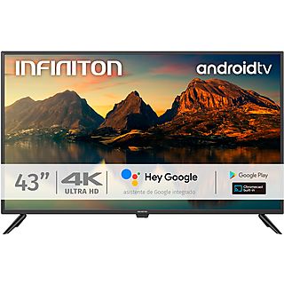 TV LED 43'' - INFINITON INTV-43MA1300, UHD 4K, Smart TV, DVB-T2 (H.265), Negro