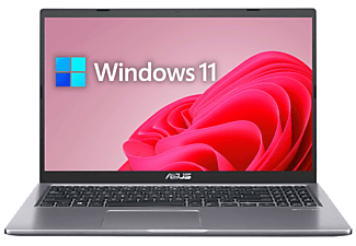 ASUS F515-N6000, Windows 11 Pro + Office 2019 Pro, Laptop mit 15,6 Zoll Display,  Prozessor, 16 GB RAM, 500 GB SSD, 1000 GB HDD, Intel UHD Graphics, Grau