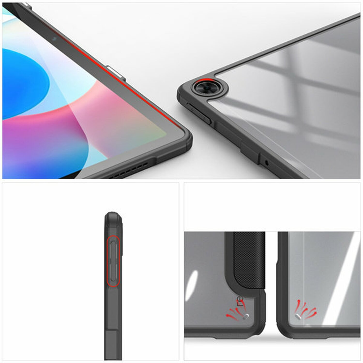 Nahaufnahme einer Smartphone-Hülle. Teile werden detailliert gezeigt.