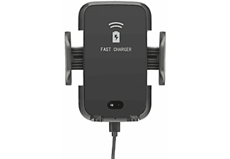 FOREVER KFZ-Halterung Wireless Charger kabelloses Qi-Ladegerät KFZ-Halterung, Schwarz
