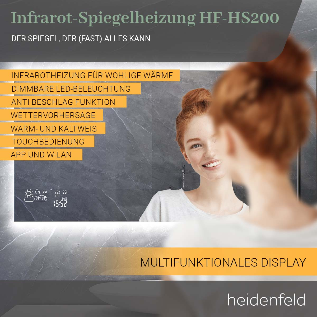 HEIDENFELD HF-HS200 Spiegel Smart