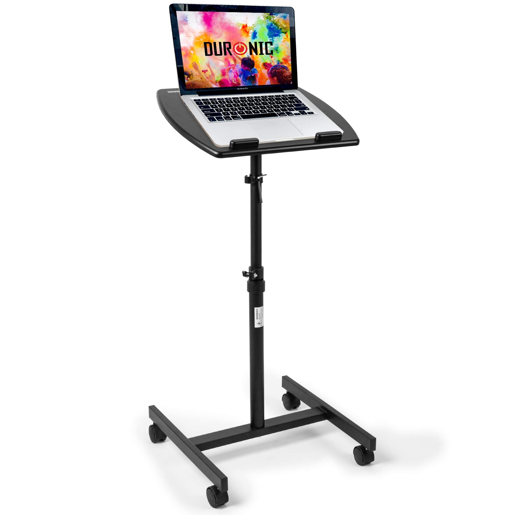 Soporte para monitor - WPS27 DURONIC, con Ruedas para proyector y portátil|hasta 10kg|Altura Regulable|Mesa transportable para portátil, proyector, Tablet - Ideal para Trabajar en casa