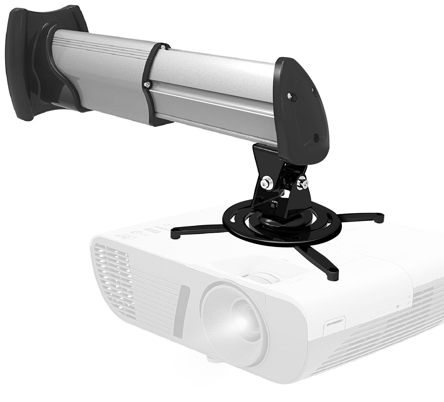 Soporte para proyector de techo y pared - PB010XM DURONIC, Universal y Articulado – Soporte Extensible - Máx 15kg - Instalación Camuflada, Blanco