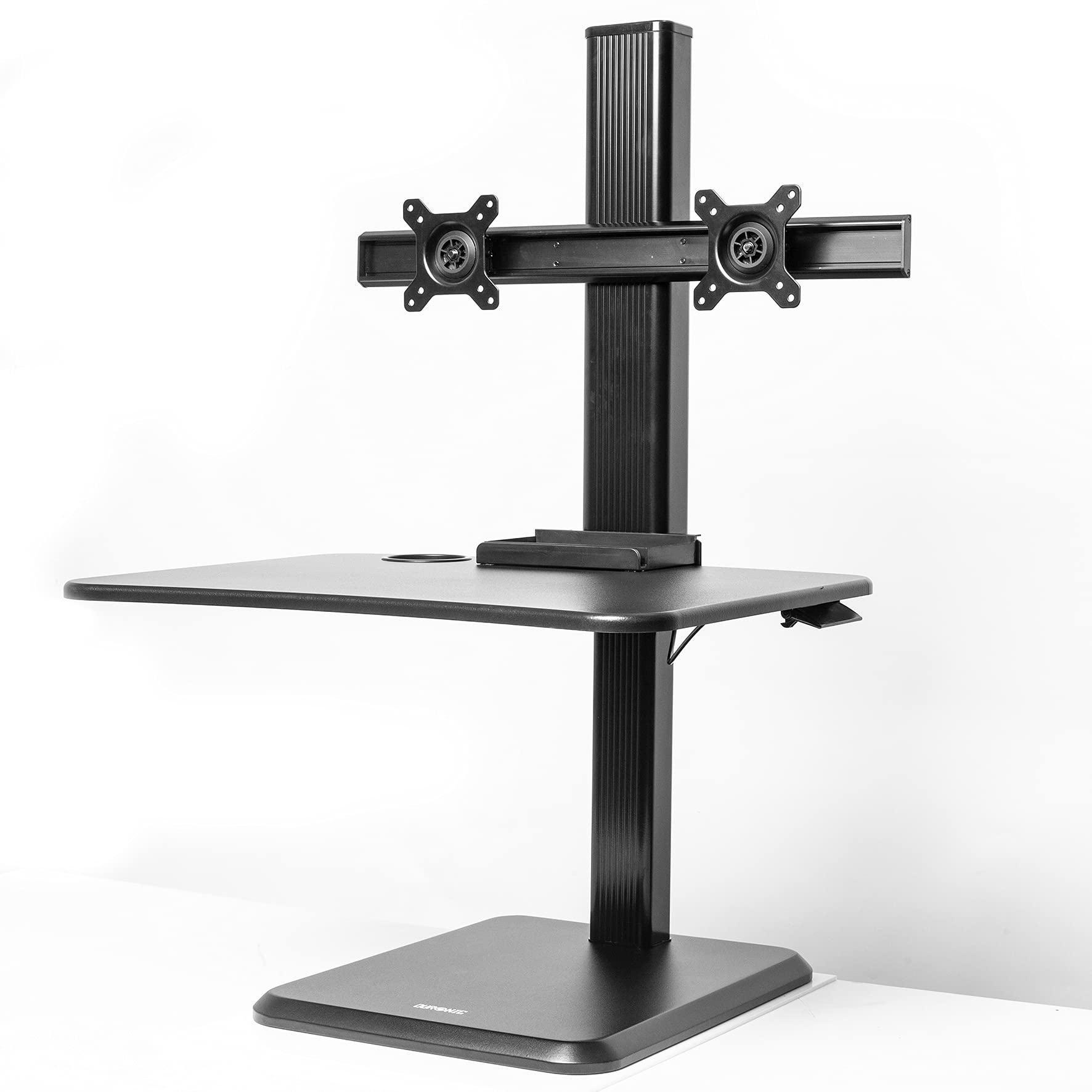 DURONIC DM05D15 | Dual-Monitorarm | Workstation | bis 65 cm 99 Höhenverstellbar Höhenverstellbarer Schreibtisch Tisch Sitz-Steh