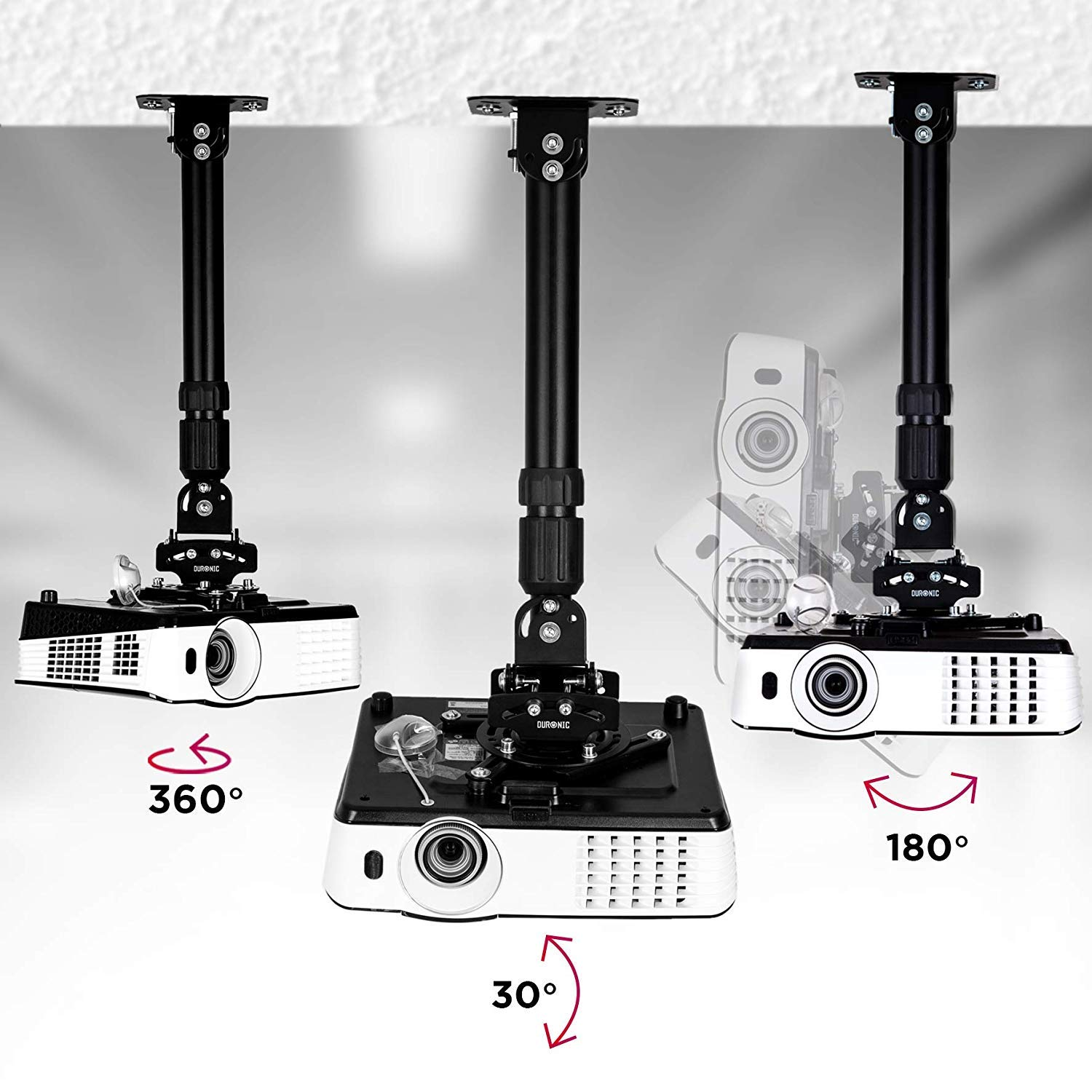 13 Halterung Traglast Universal schwenkbar dreh | PB04XL Projektor und DURONIC Deckenhalterung kg | Beamerhalterung | Beamer