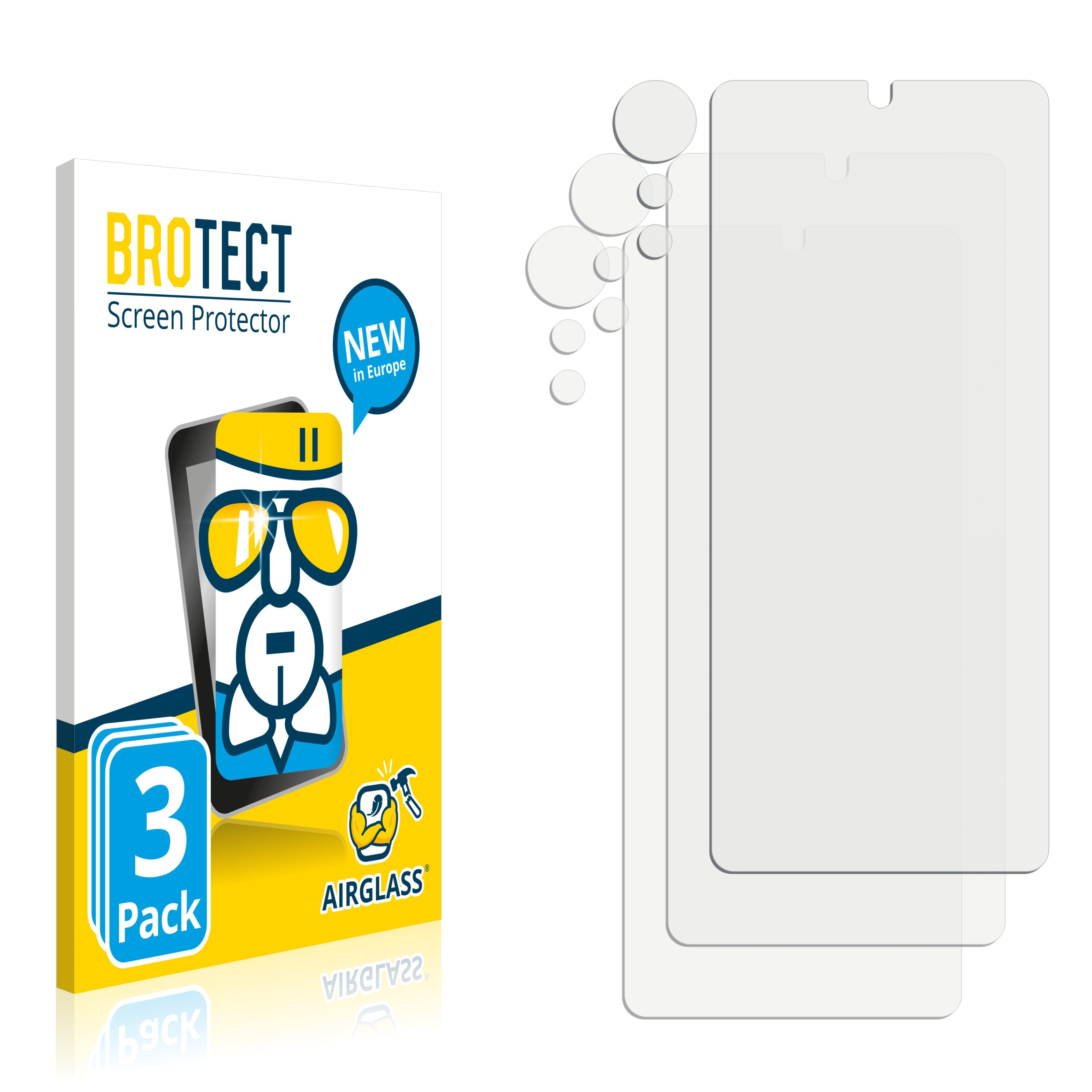 BROTECT 3x Airglass klare Schutzfolie(für (Vorderseite 12 Pro Kamera)) + Xiaomi