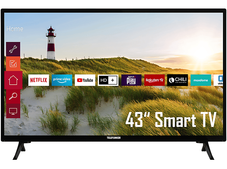 Zoll 108 TV) LED / cm, Full-HD, TV (Flat, TELEFUNKEN SMART 43 SATURN XF43K550 |