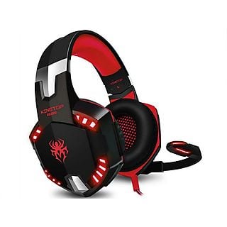 Auriculares con cable - KLACK KG2000, Supraaurales, Gaming  compatible con PS4 Xbox One Nintendo Switch iPad PC Gaming, 3,5mm Sonido estéreo Rojo