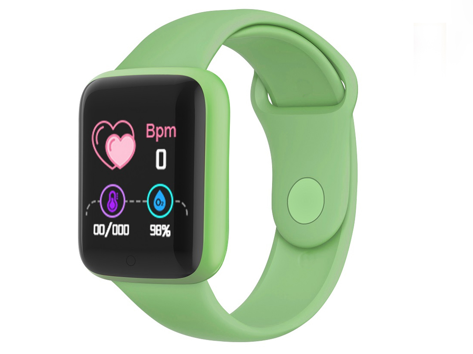 Smartwatch - INTELIGENTE KD20S KLACK, Reloj Fitness deportivo Inteligente Pulsera Bluetooth 5.0 Hombre Llamada Imagen Esfera Personalizada Presión Arterial Frecuencia Cardíaca Mujer compatible con Iphone Samsung Huawei Xiaomi Verde, 1,28 "