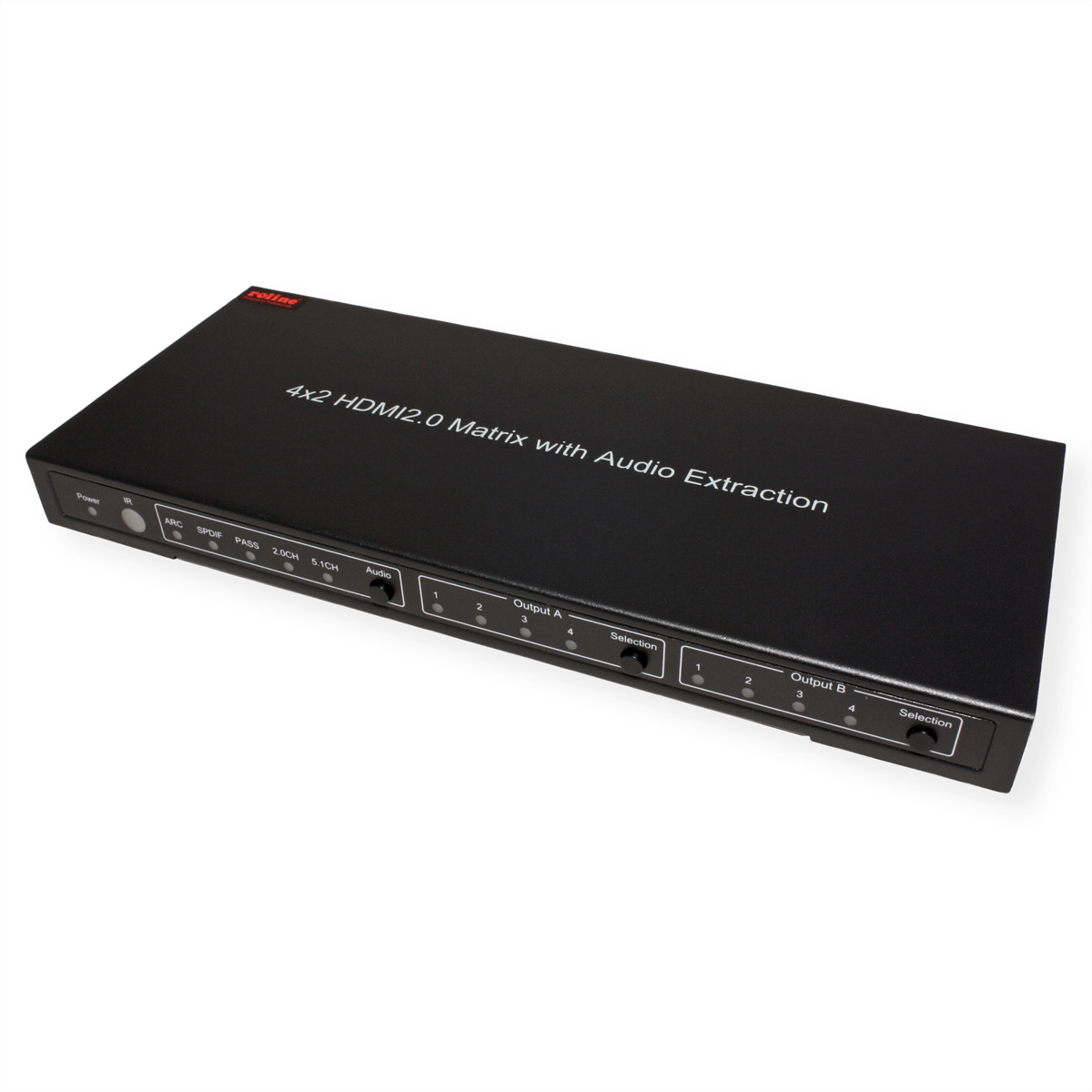 2, ROLINE 4K 4K mit Matrix 4 x Fernbedienung HDMI HDMI-Matrix-Switch Switch,