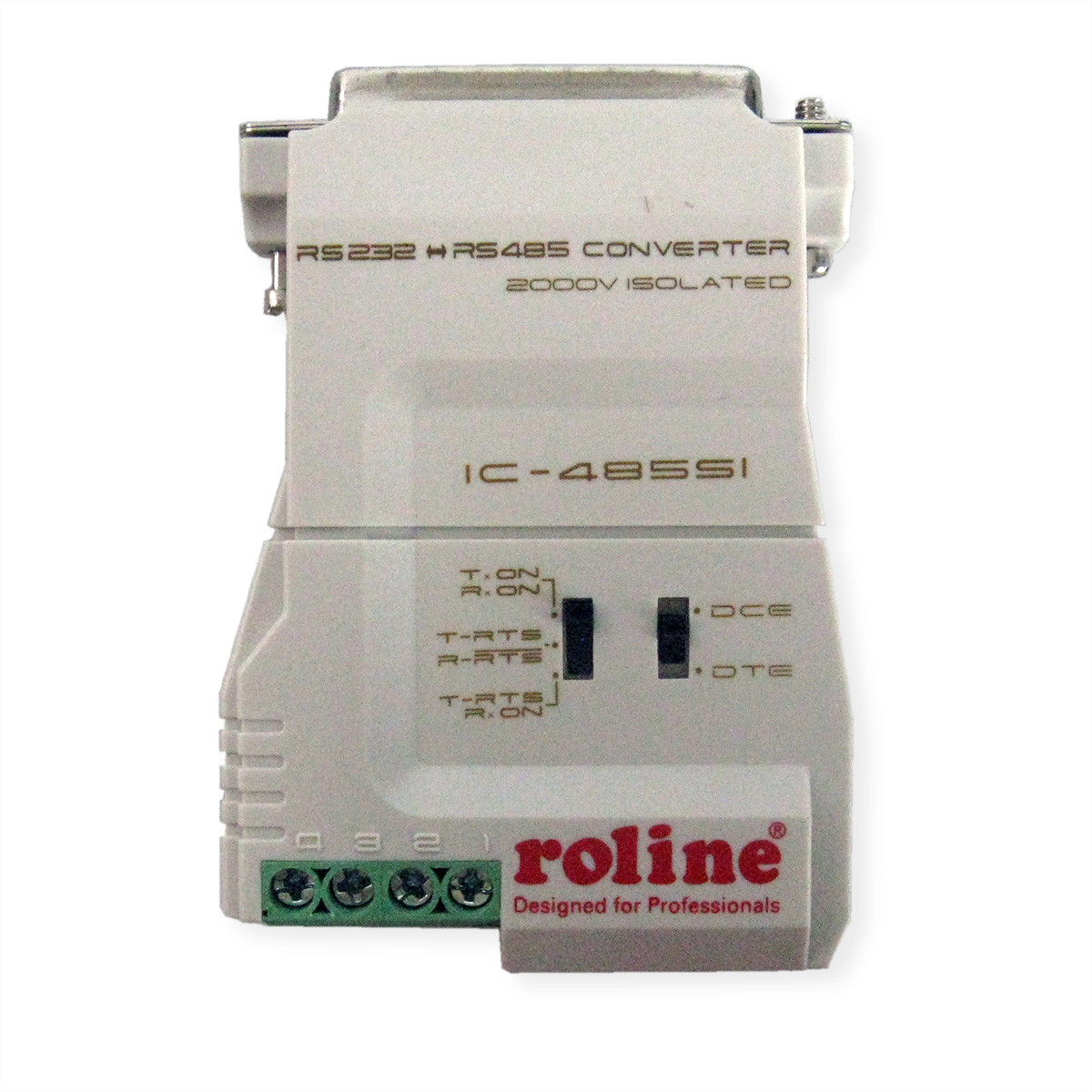 ROLINE Konverter RS232-RS485, mit Schnittstellenkonverter Trennung galvan. Serieller