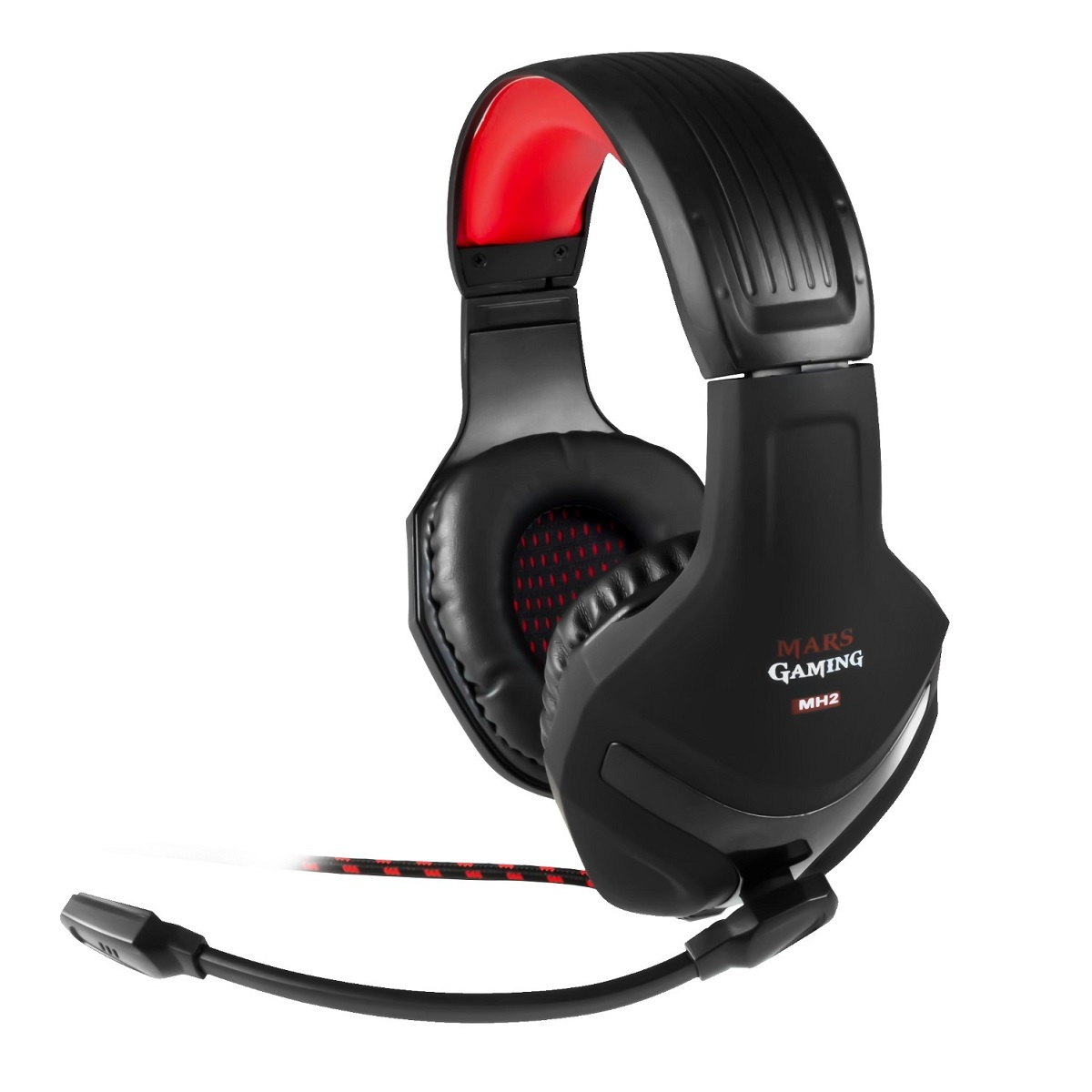 Auriculares con cable - MH2 MARS GAMING, Supraaurales, Negro