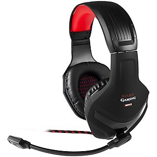 Auriculares con cable - MARS GAMING MH2, Supraaurales, Negro