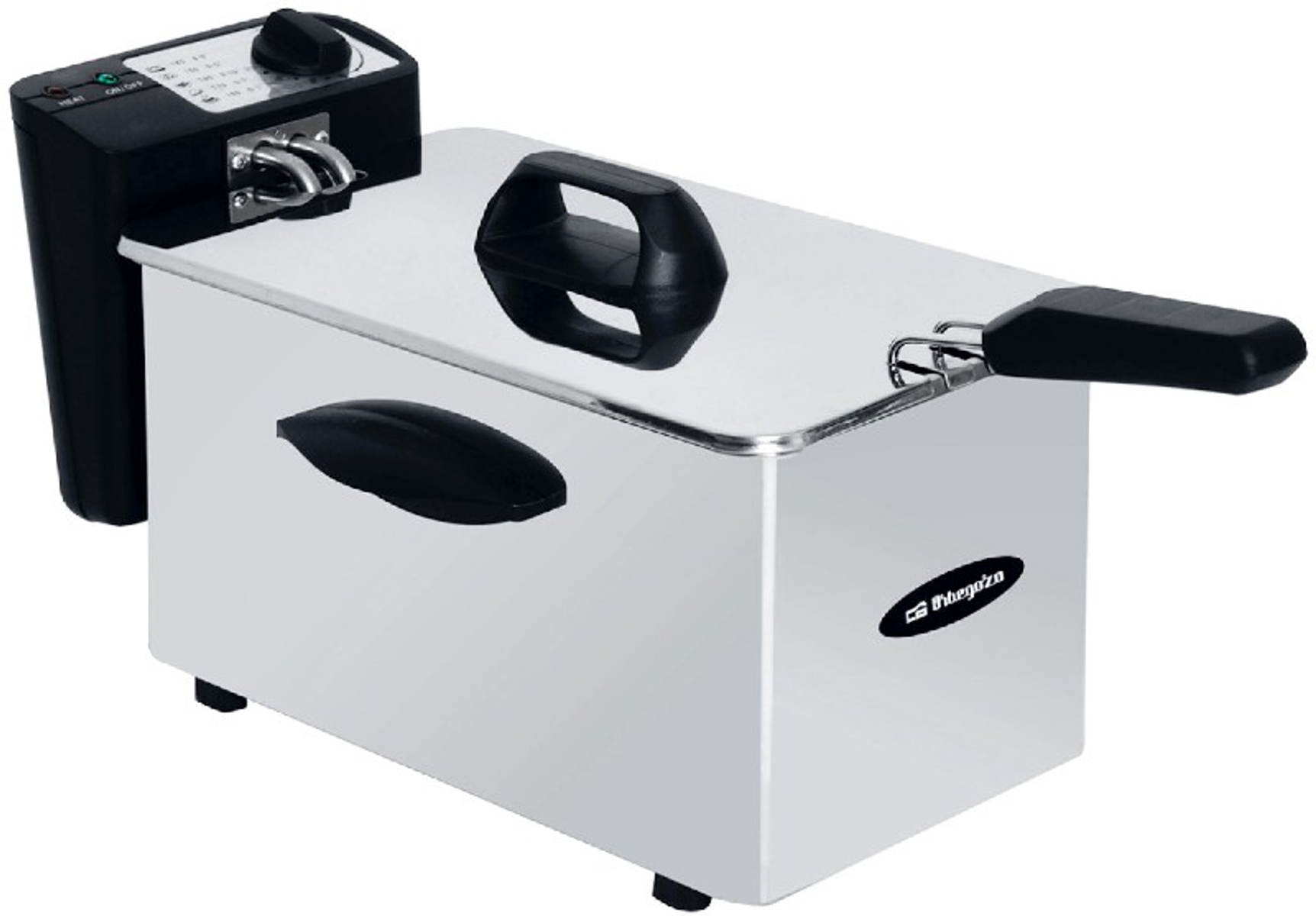 Freidora con aceite - FDR 25 ORBEGOZO, 2000 W, Inox