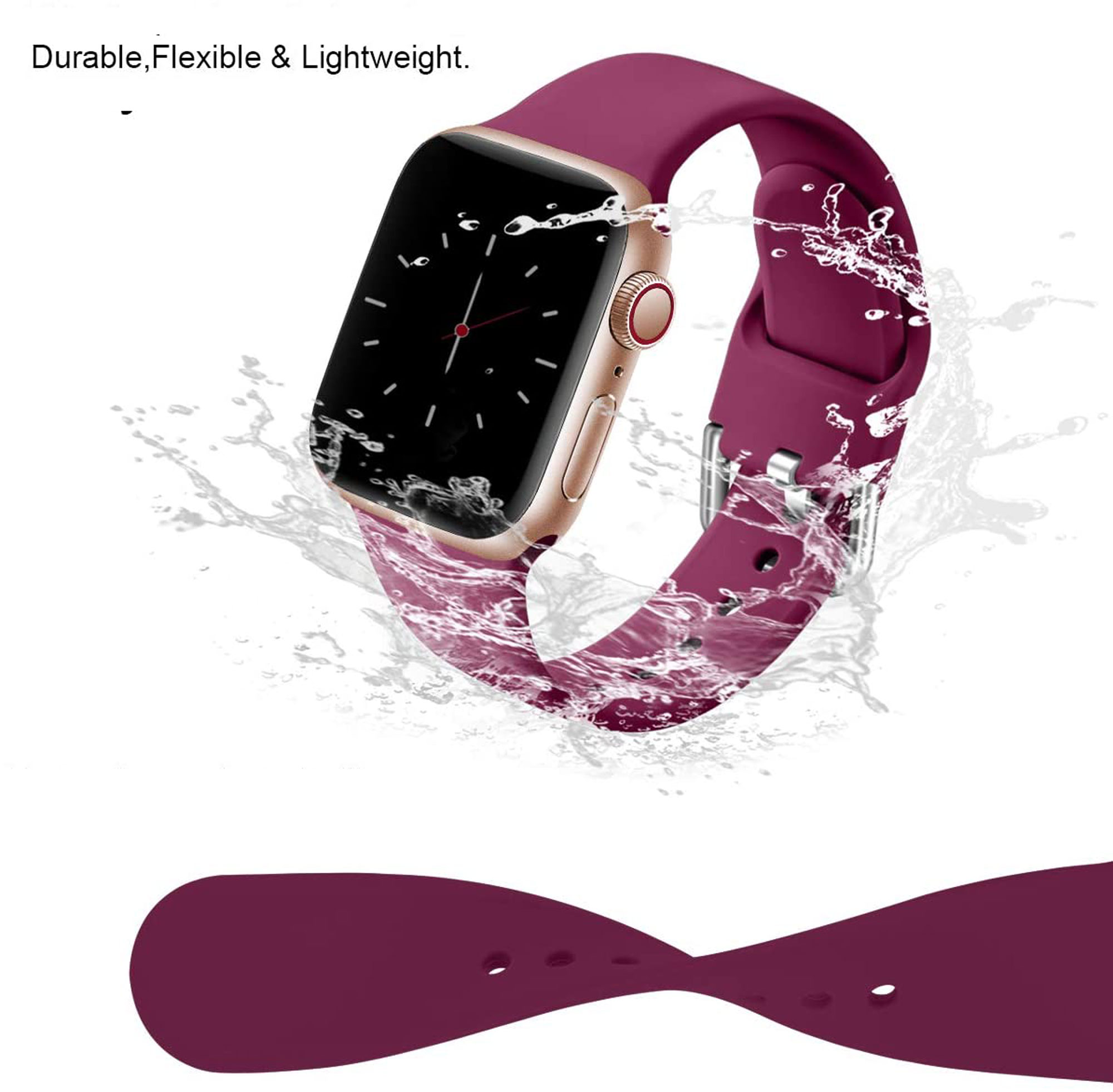 S), LOOKIT Violett Watch mm, mm, Watch Apple 41 passend Watch Apple, 38 38-0122BSAP-VIO Watch mm, / Ersatzarmband, 40 Ersatzband (Länge für