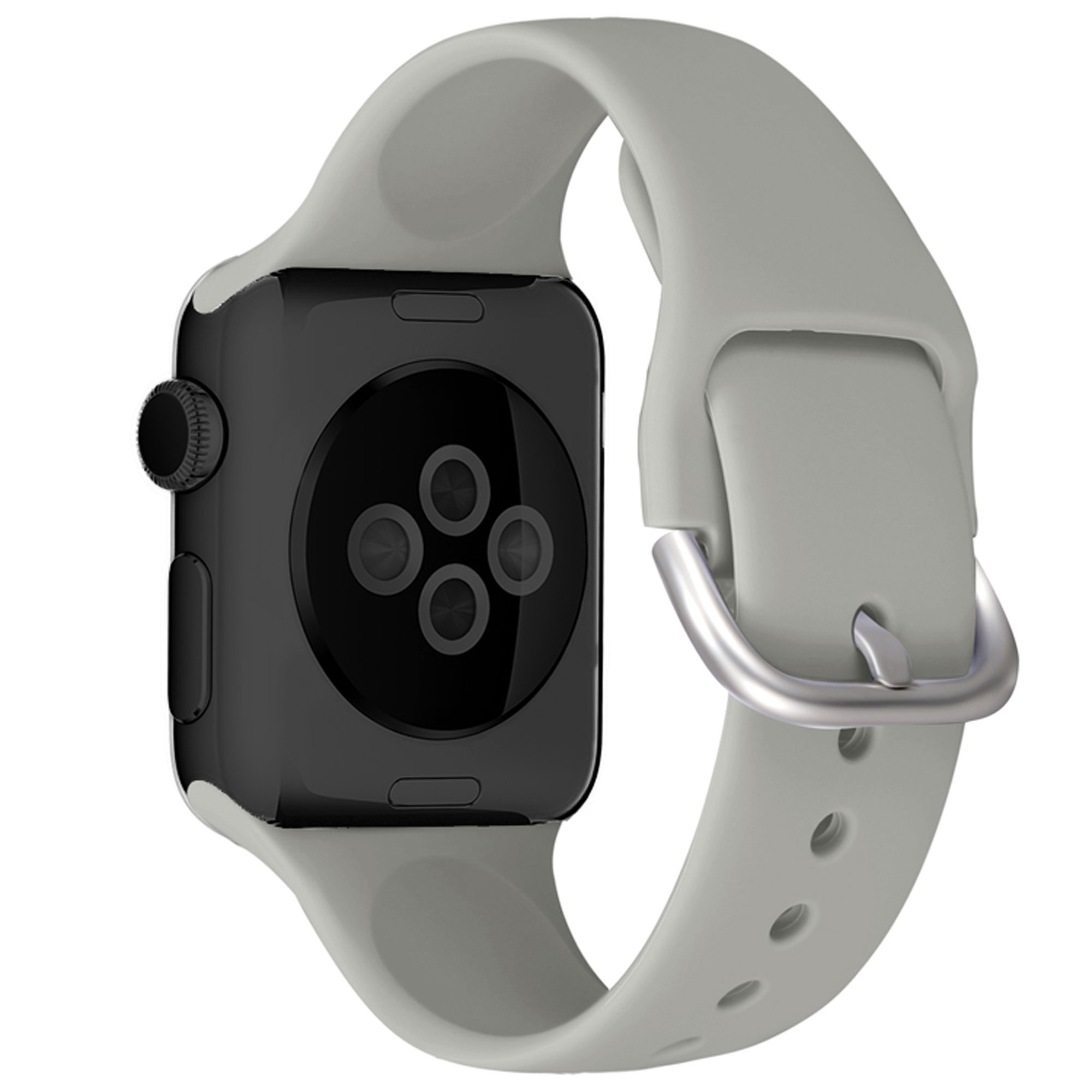 LOOKIT 38-0122BSAP-GR Ersatzband für Apple 38 (Länge Grau mm, 41 Watch Apple, S), mm, Watch mm, Watch Ersatzarmband, Watch 40 