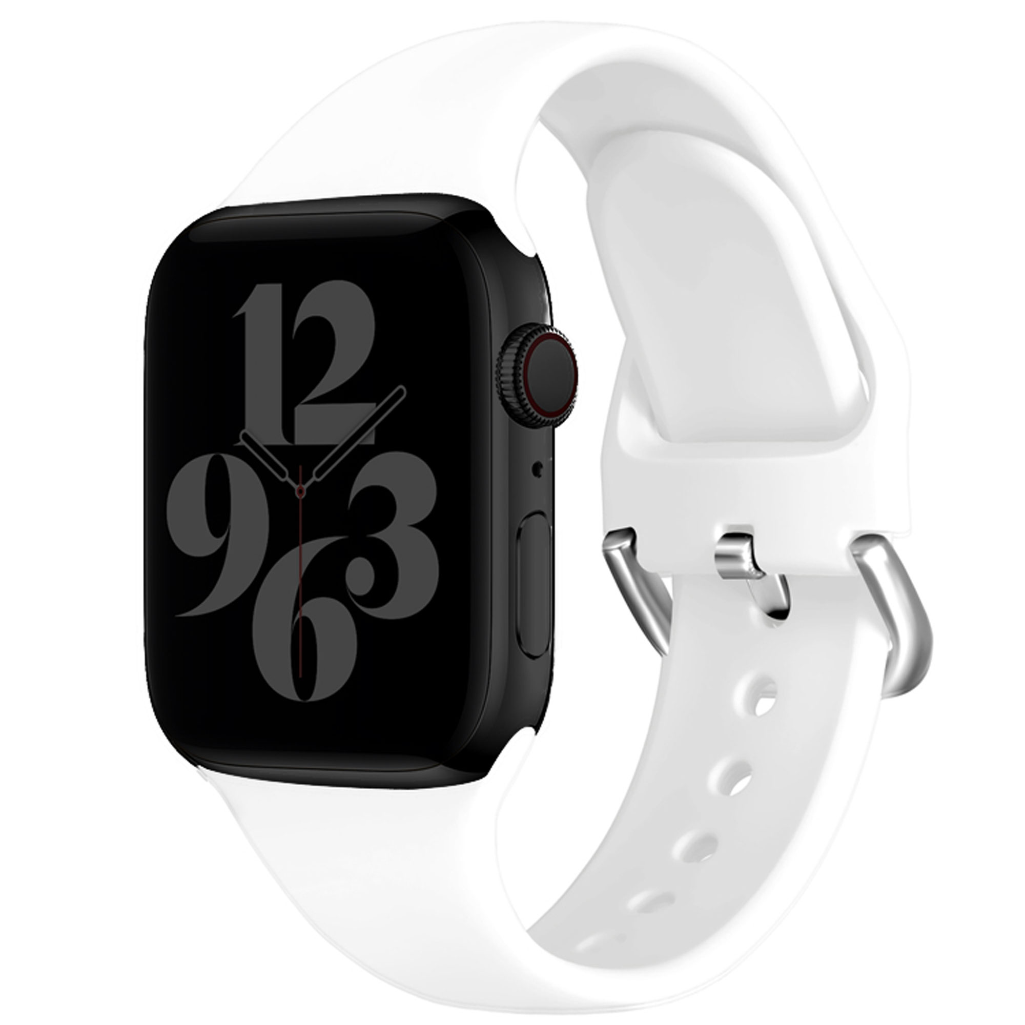 LOOKIT 38-0122BSAP-W Weiß Apple 38 mm, mm, Watch 41 Watch / Ersatzband mm, Watch Watch (Länge passend 40 für Ersatzarmband, Apple, L)