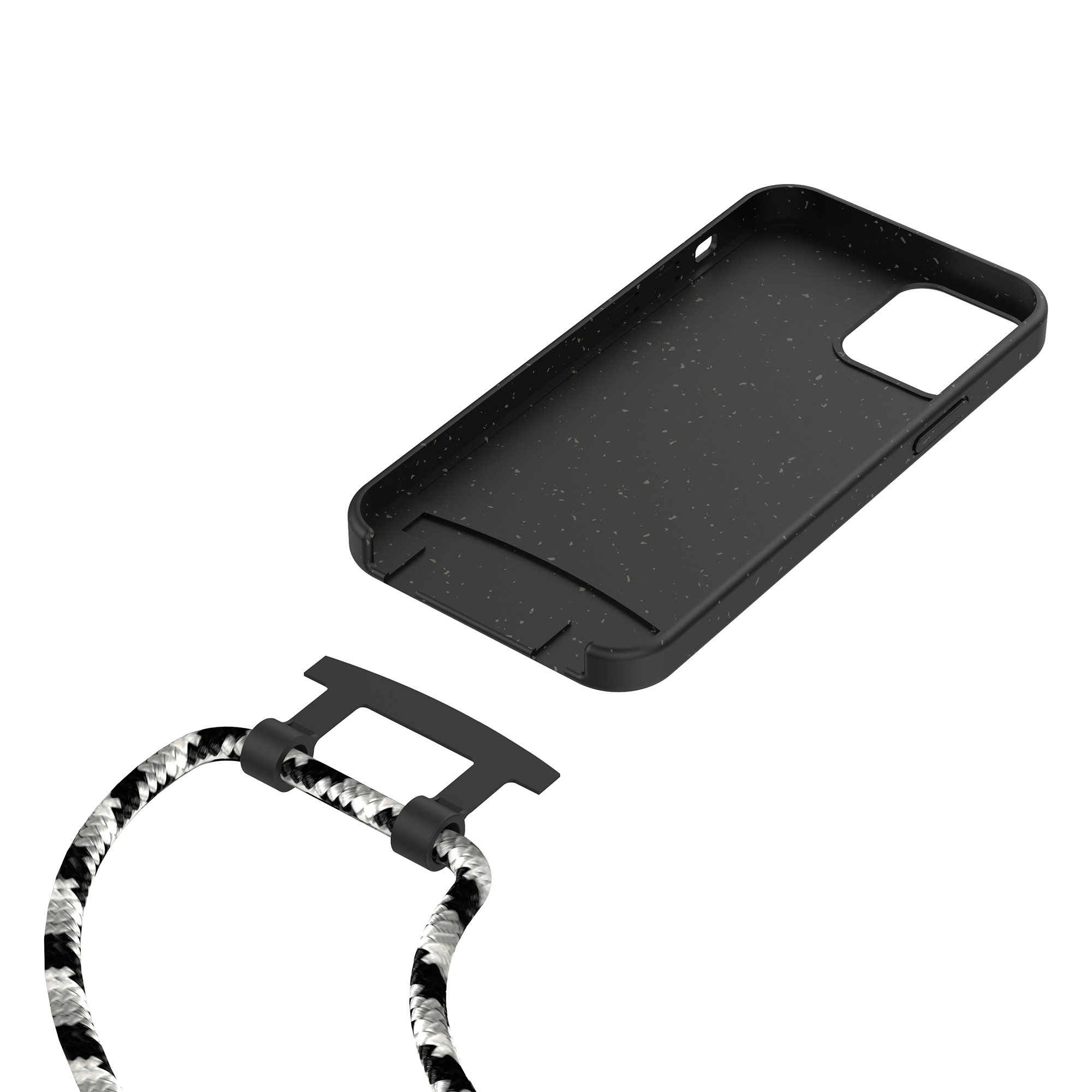 XLAYER LottaPower Bio Handy-Kette, iPhone Schwarz Apple, 12/Pro, Umhängetasche