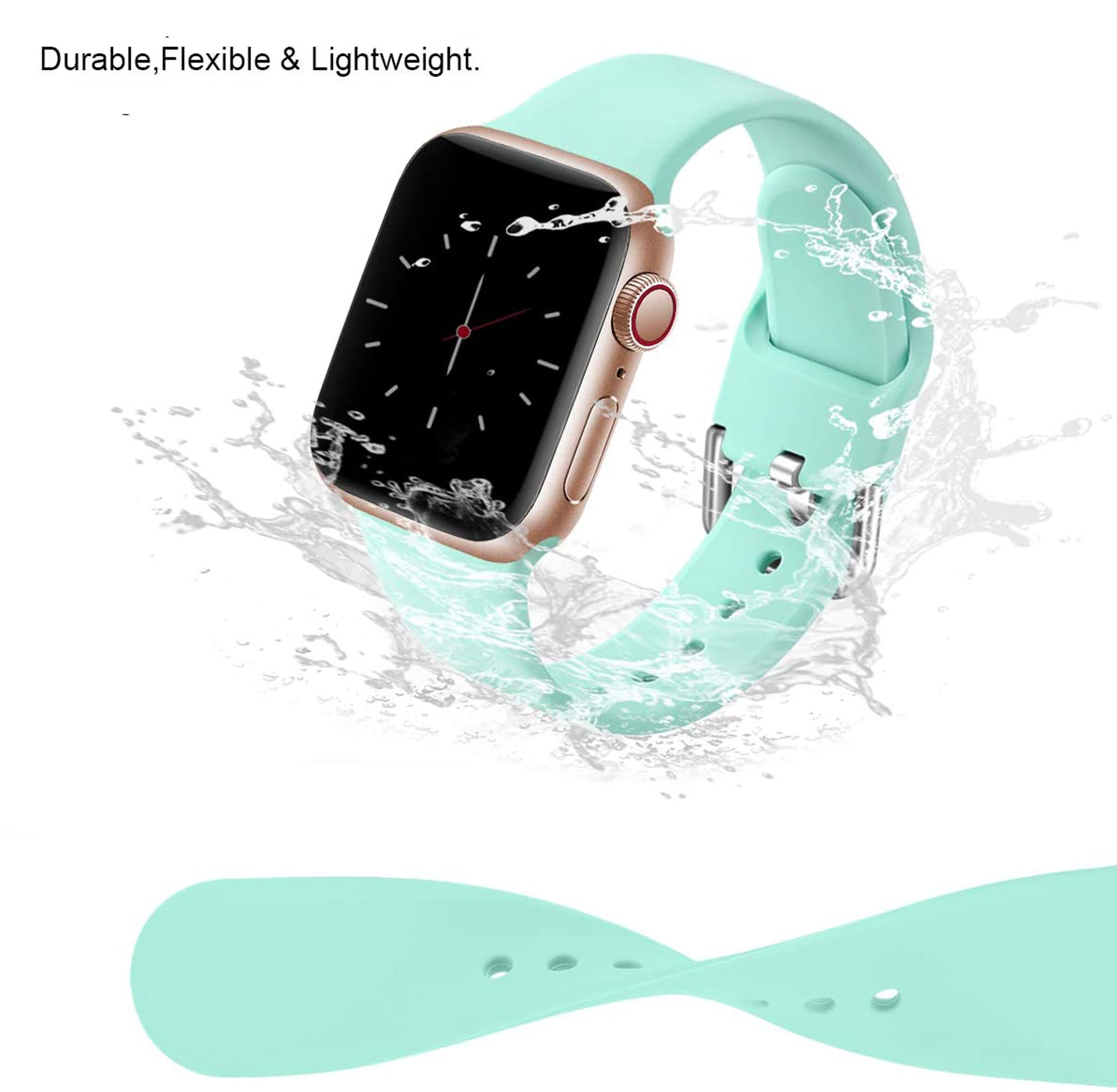 mm, Watch Ersatzarmband, Apple, für mm, mm, L), LOOKIT 41 Grün (Länge Watch 38 Watch Watch Ersatzband 40 Apple 38-0122BSAP-MIN /